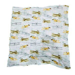 Milkbarn Organic Cotton Baby Burp Cloth With Airplane Print‎ 23" x 23"